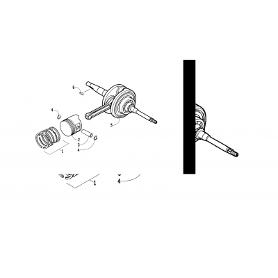 PISTON AND CRANKSHAFT ASSEMBLY