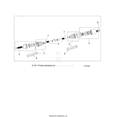DRIVE TRAIN, FRONT DRIVE SHAFT - A19SWE57B1 (101258)