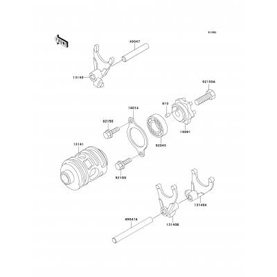 Gear Change Drum/Shift Fork(s)