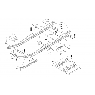 SLIDE RAIL AND TRACK ASSEMBLY