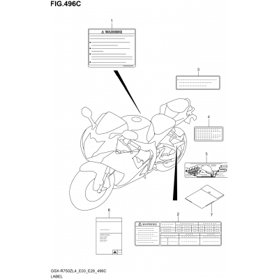 LABEL (GSX-R750ZL4 E33)