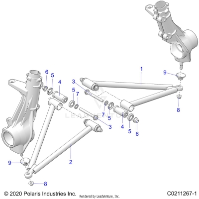 SUSPENSION, A-ARM and STRUT MOUNTING - A25SEA57L5 (C0211267-1)