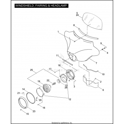 WINDSHIELD, FAIRING & HEADLAMP