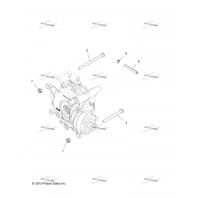 Drive Train, Gearcase Mounting, Rear