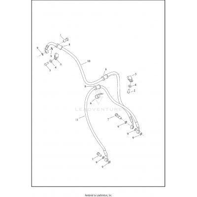 BRAKE LINES, FRONT NON-ABS - XG750A