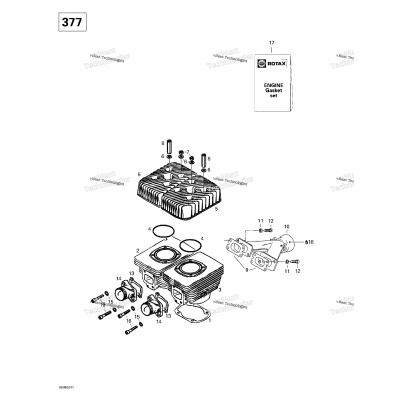 Cylinder, Intake, Exhaust Manifold (377)