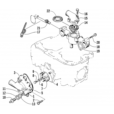 WATER PUMP AND THERMOSTAT