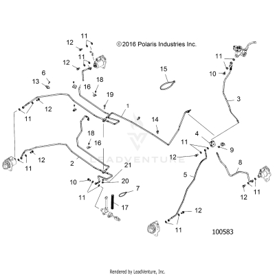 BRAKES, BRAKE LINES - A19SWE57B1 (100583)
