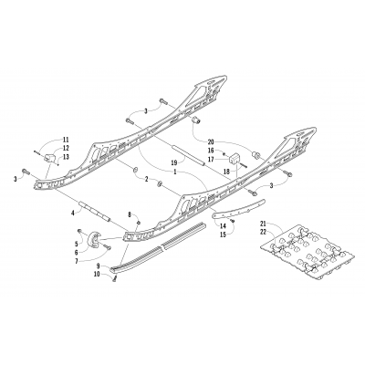 SLIDE RAIL AND TRACK ASSEMBLY