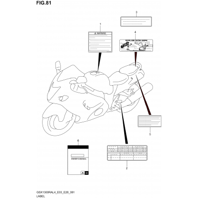 LABEL (GSX1300RAL4 E33)