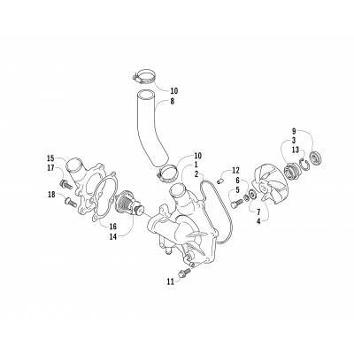 WATER PUMP AND THERMOSTAT