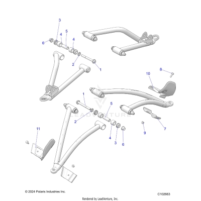 SUSPENSION, FRONT A-ARM MOUNTING - A25SJR57AM (C102663)