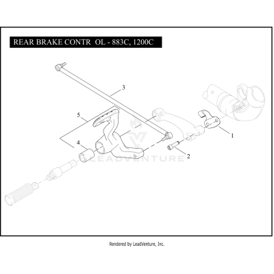 REAR BRAKE CONTROL - 883C, 1200C