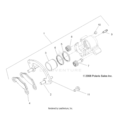 BRAKES, FRONT CALIPER - A19SVS95CR/ER [49ATVBRAKERR09SPXP850]