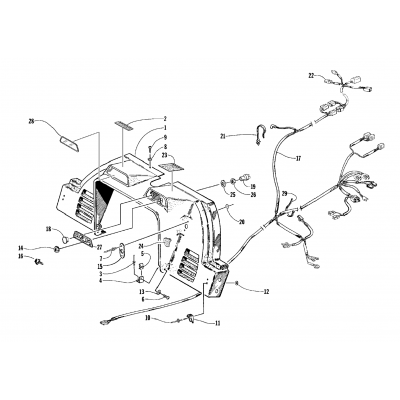 CONSOLE, SWITCHES, AND WIRING ASSEMBLIES