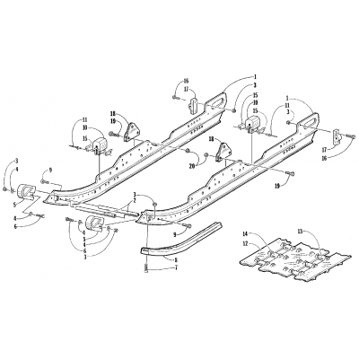 SLIDE RAIL AND TRACK ASSEMBLY