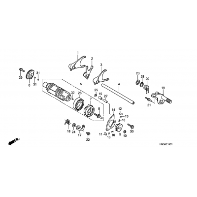 GEARSHIFT DRUM (TRX300EX'07-)