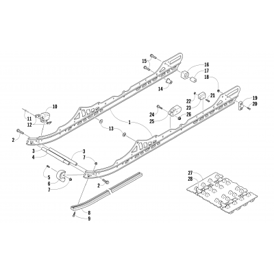 SLIDE RAILS AND TRACK ASSEMBLY