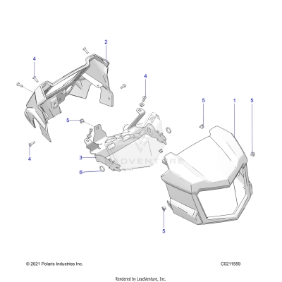 BODY, HEADLIGHT POD - A25SLZ95AF (C0211559)