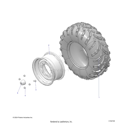 WHEELS, REAR TIRE - A25SEK57A4 (C102729)