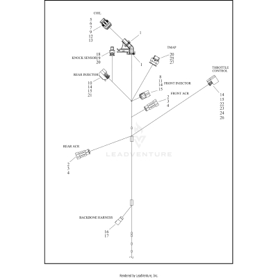 WIRING HARNESS, ENGINE (3 OF 3)