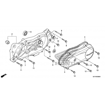 SWINGARM / LEFT CRANKCASE COVER