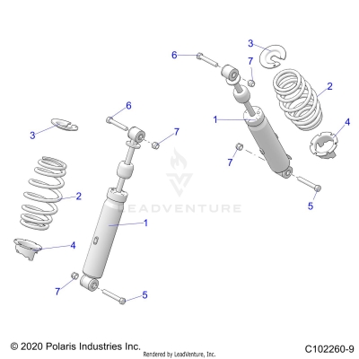 SUSPENSION, FRONT SHOCK - A25SHE57FH/CH/EH (C102260-9)