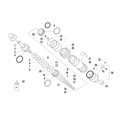 REAR SUSPENSION FRONT ARM SHOCK ABSORBER