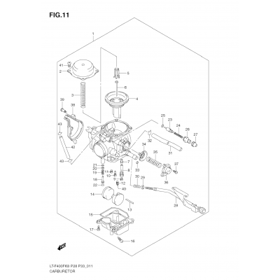 CARBURETOR (LT-F400FK8/FK9/FUL0)