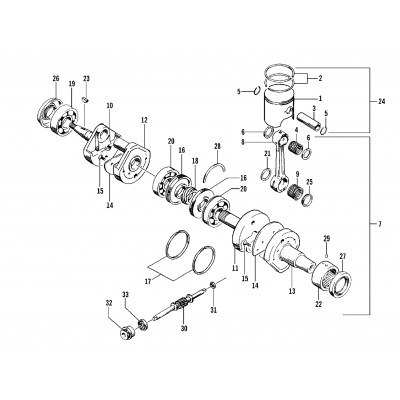 PISTON AND CRANKSHAFT