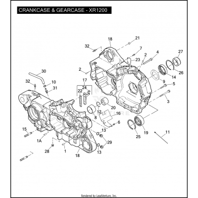 CRANKCASE & GEARCASE - XR1200