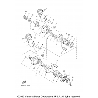 Crankshaft. Piston