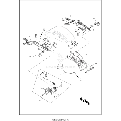 DOMESTIC LICENSE PLATE BRACKET AND TURN SIGNALS, REAR