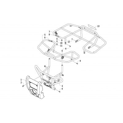 FRONT BUMPER, FRONT RACK, AND REAR RACK ASSEMBLY