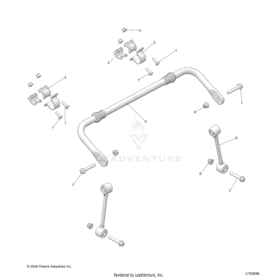 SUSPENSION, STABILIZER BAR - A25SVE95PG (C102696)