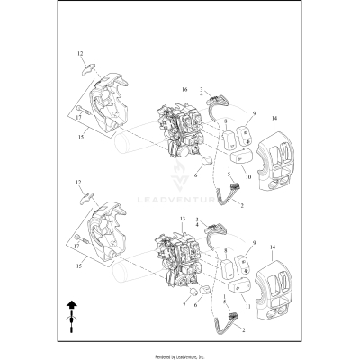 SWITCHES, HANDLEBAR, LEFT - EXCEPT FLHRXS
