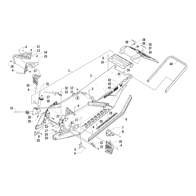 CHASSIS, REAR BUMPER, AND SNOWFLAP ASSEMBLY