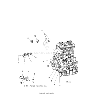 ENGINE, COOLING, THERMOSTAT and BYPASS - A17DCE87AU (100676)