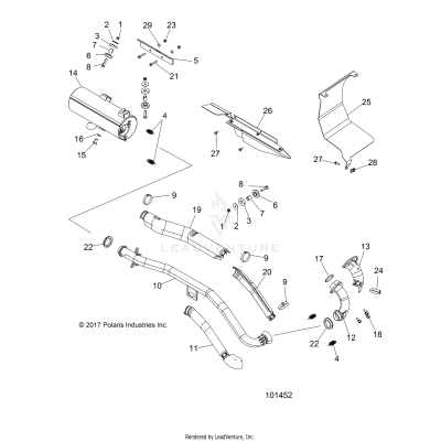 ENGINE, EXHAUST - A19SJE57BH [101452]