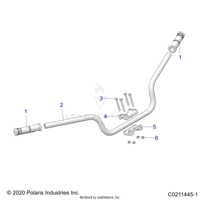 STEERING, HANDLEBAR - A25SJE57CP/EP (C0211445-1)