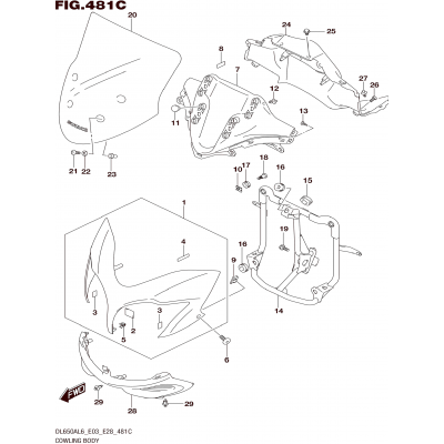 COWLING BODY (DL650AL6 E03)