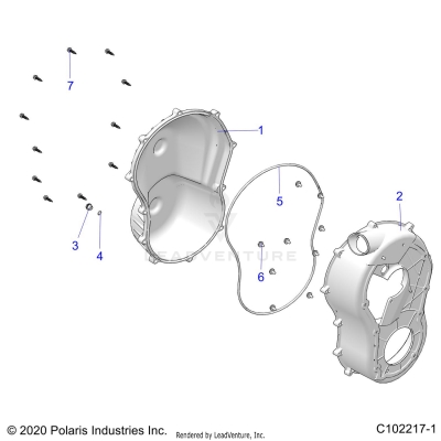 BODY, CLUTCH COVER - A25SXN85A4 (C102217-1)