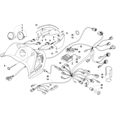 HEADLIGHT, INSTRUMENTS, AND WIRING ASSEMBLIES