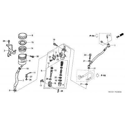 REAR BRAKE MASTER CYLINDER (ST1300)