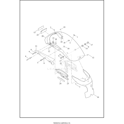 FENDERS, REAR - XL883N, XL1200X, XL1200X ANX, XL1200NS, XL1200XS (DOMESTIC ONLY)