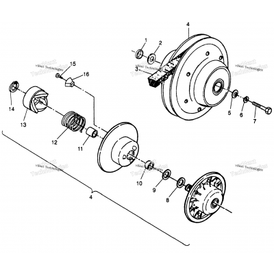 Driven Clutch Sportsman 4X4