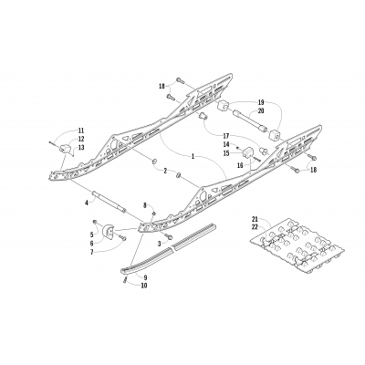 SLIDE RAIL AND TRACK ASSEMBLY