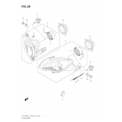 HEADLAMP (LT-F400FL1 E33)