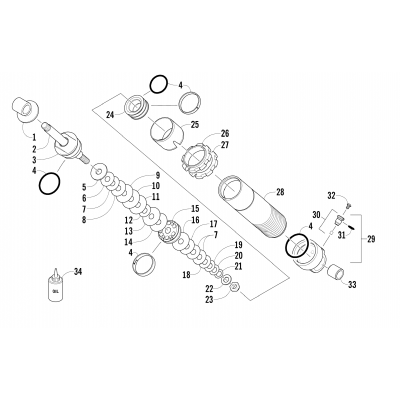 REAR SUSPENSION FRONT ARM SHOCK ABSORBER