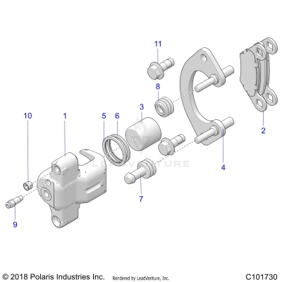 BRAKES, FRONT CALIPER - A20SXZ85AF/AP/CAF/CAP (C101730)